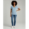 4 Pack Women’s Cotton Short Sleeve V Neck T Shirts Casual Tops Basic Tees(Set 10)