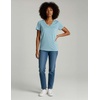 4 Pack Women’s Cotton Short Sleeve V Neck T Shirts Casual Tops Basic Tees(Set 12)