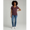4 Pack Women’s Cotton Short Sleeve V Neck T Shirts Casual Tops Basic Tees(Set 5)