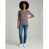 4 Pack Women’s Cotton Short Sleeve V Neck T Shirts Casual Tops Basic Tees(Set 8)