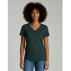 4 Pack Women’s Cotton Short Sleeve V Neck T Shirts Casual Tops Basic Tees(Set 9)