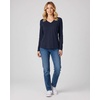 4 Pack Women’s Long Sleeve Cotton V Neck Tshirts Basic Tees Tops Undershirt(Set 9)