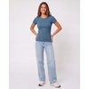 4 Pack Women’s Ribbed Tshirts Short Sleeve Crew Neck Tees Basic Tops Casual(Set 1)