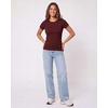 4 Pack Women’s Ribbed Tshirts Short Sleeve Crew Neck Tees Basic Tops Casual(Set 2)