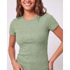 4 Pack Women’s Ribbed Tshirts Short Sleeve Crew Neck Tees Basic Tops Casual(Set 3)