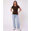 4 Pack Women’s Ribbed Tshirts Short Sleeve Crew Neck Tees Basic Tops Casual(Set 3)