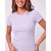 4 Pack Women’s Ribbed Tshirts Short Sleeve Crew Neck Tees Basic Tops Casual(Set 4)