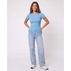 4 Pack Women’s Ribbed Tshirts Short Sleeve Crew Neck Tees Basic Tops Casual(Set 4)