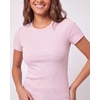 4 Pack Women’s Ribbed Tshirts Short Sleeve Crew Neck Tees Basic Tops Casual(Set 5)