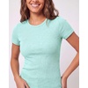 4 Pack Women’s Ribbed Tshirts Short Sleeve Crew Neck Tees Basic Tops Casual(Set 6)