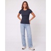 4 Pack Women’s Ribbed Tshirts Short Sleeve Crew Neck Tees Basic Tops Casual(Set 6)