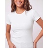 4 Pack Women’s Ribbed Tshirts Short Sleeve Crew Neck Tees Basic Tops Casual(Set 7)