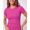 4 Pack Women’s Ribbed Tshirts Short Sleeve Crew Neck Tees Basic Tops Casual(Set 8)