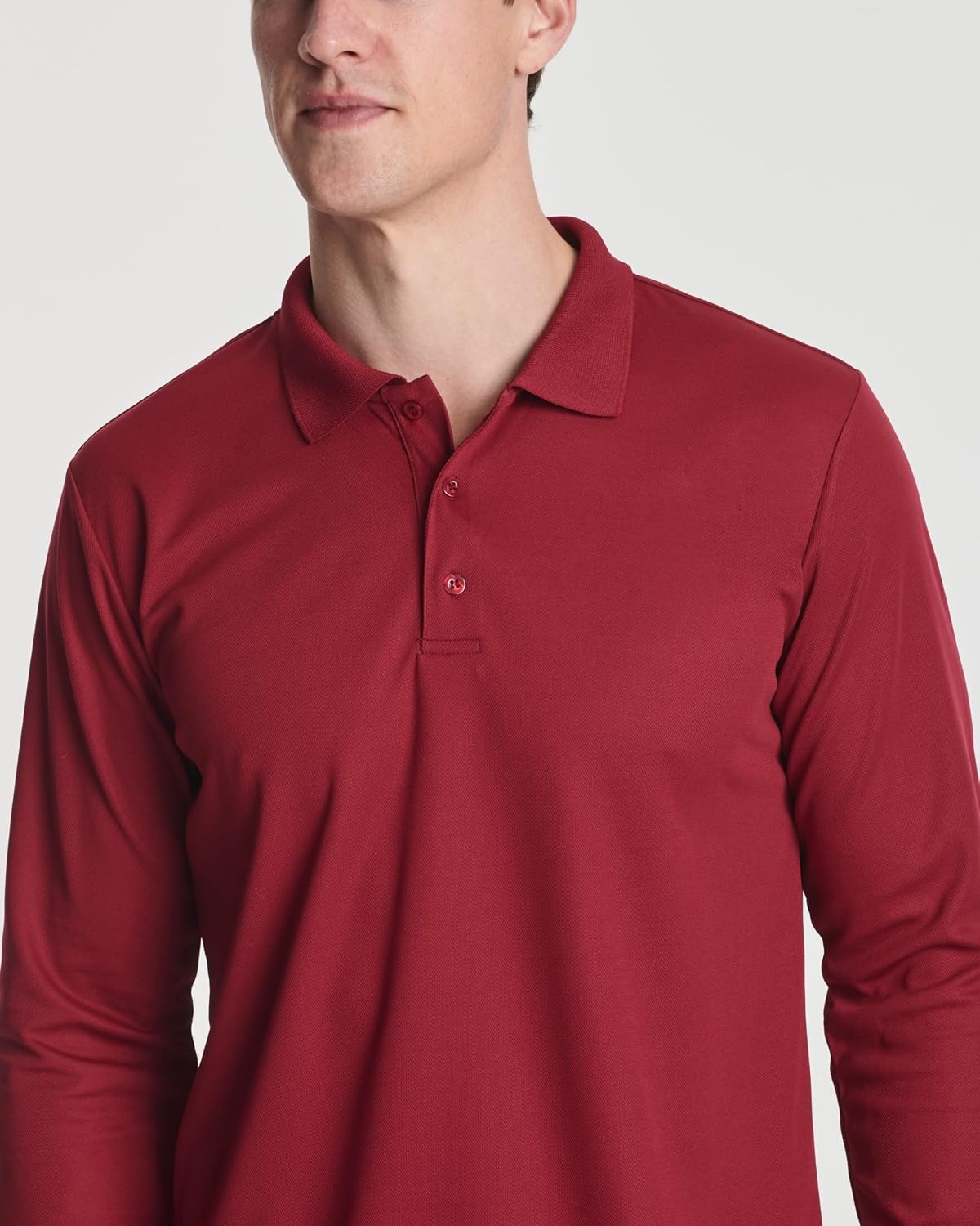 image:image3 Pack Mens Long Sleeve Polo Shirts Dry Fit Golf Work Casual Collared TopsSet 2
