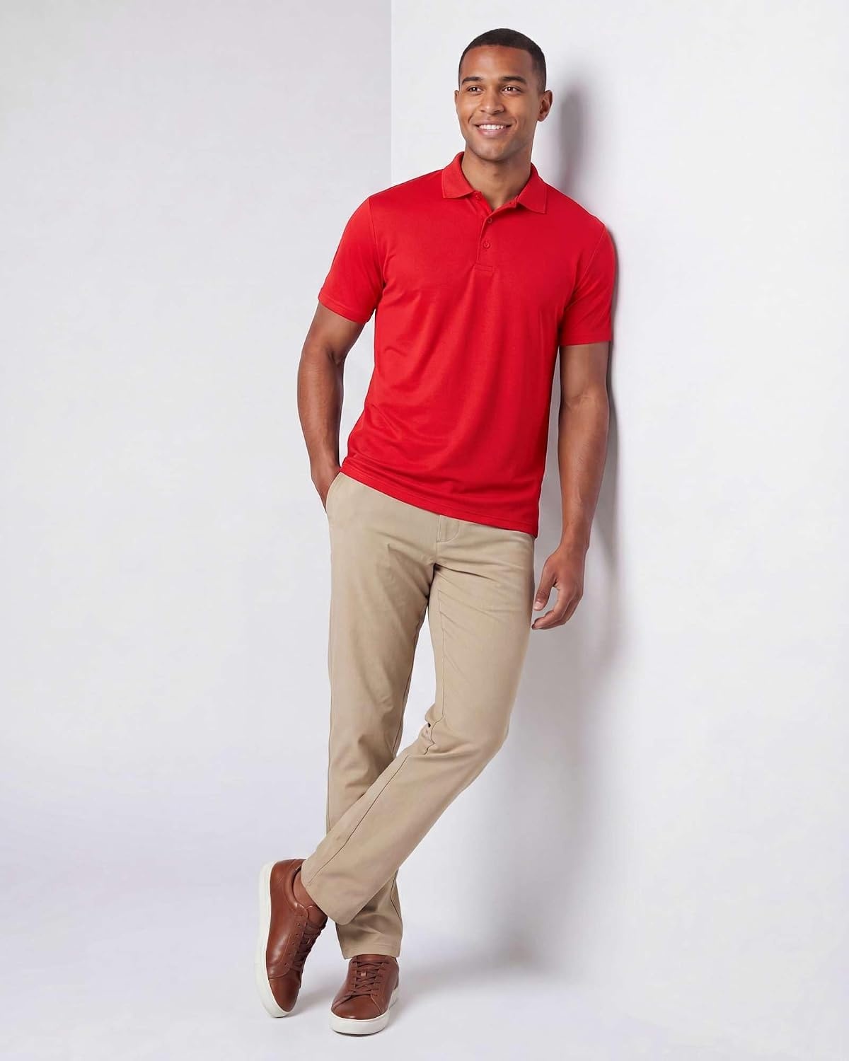 image:image3 Pack Mens Short Sleeve Golf Polo Collared Athletic Tennis Shirt CasualSet F