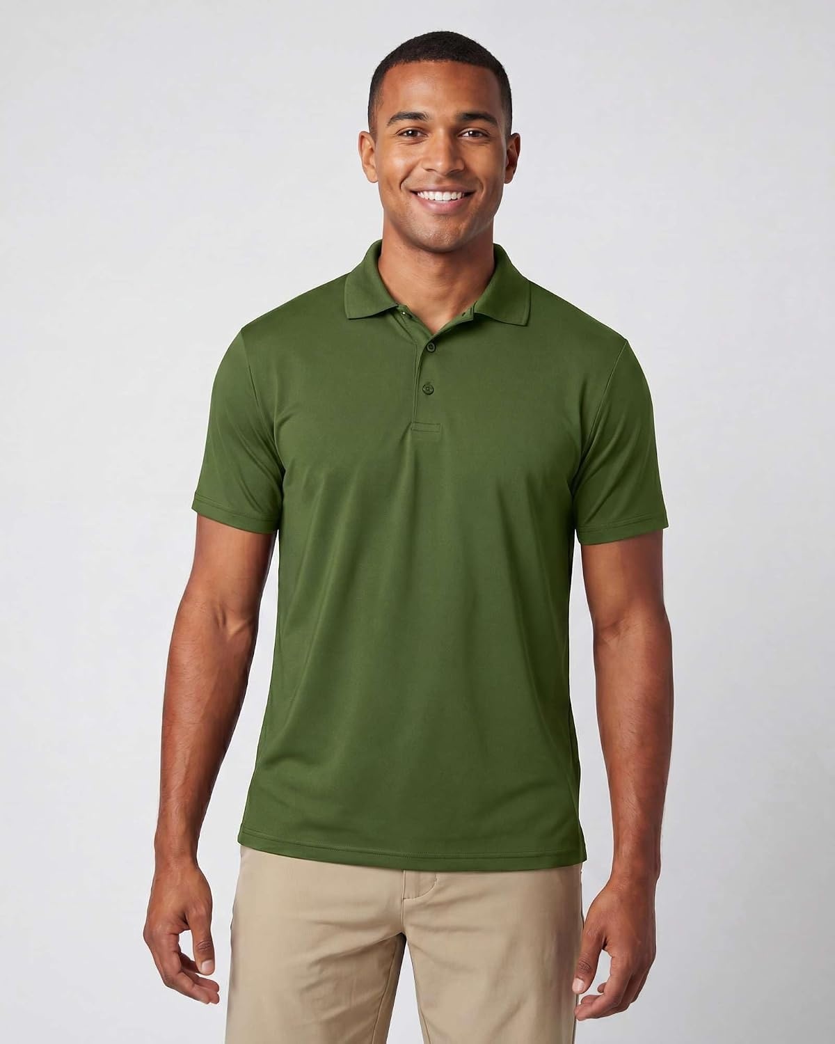 image:image3 Pack Mens Short Sleeve Golf Polo Collared Athletic Tennis Shirt CasualSet I