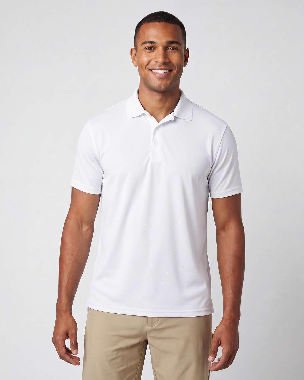 image:image3 Pack Mens Short Sleeve Golf Polo Collared Athletic Tennis Shirt CasualSet P