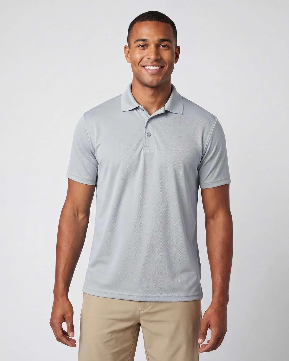 image:image3 Pack Mens Short Sleeve Golf Polo Collared Athletic Tennis Shirt CasualSet Q