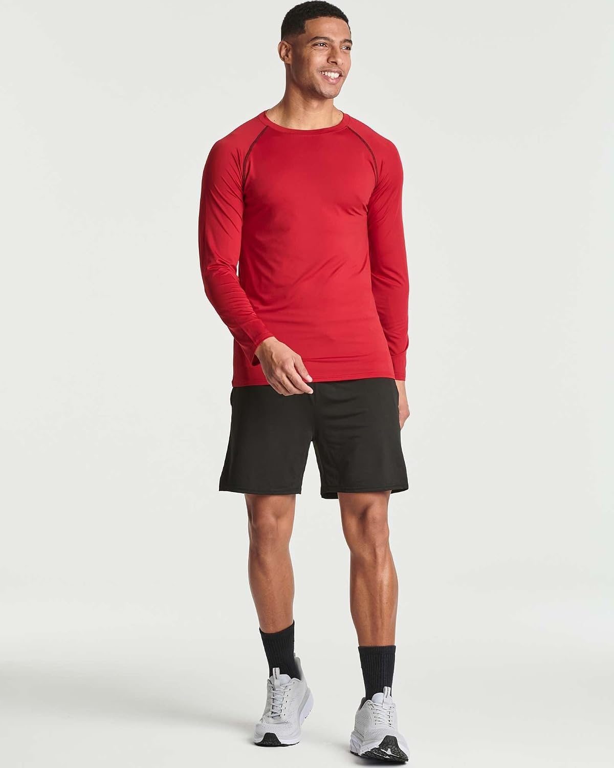 image:image4 Pack Mens Compression Shirts Long Sleeve Undershirts Base Layer Gym TopsSet B