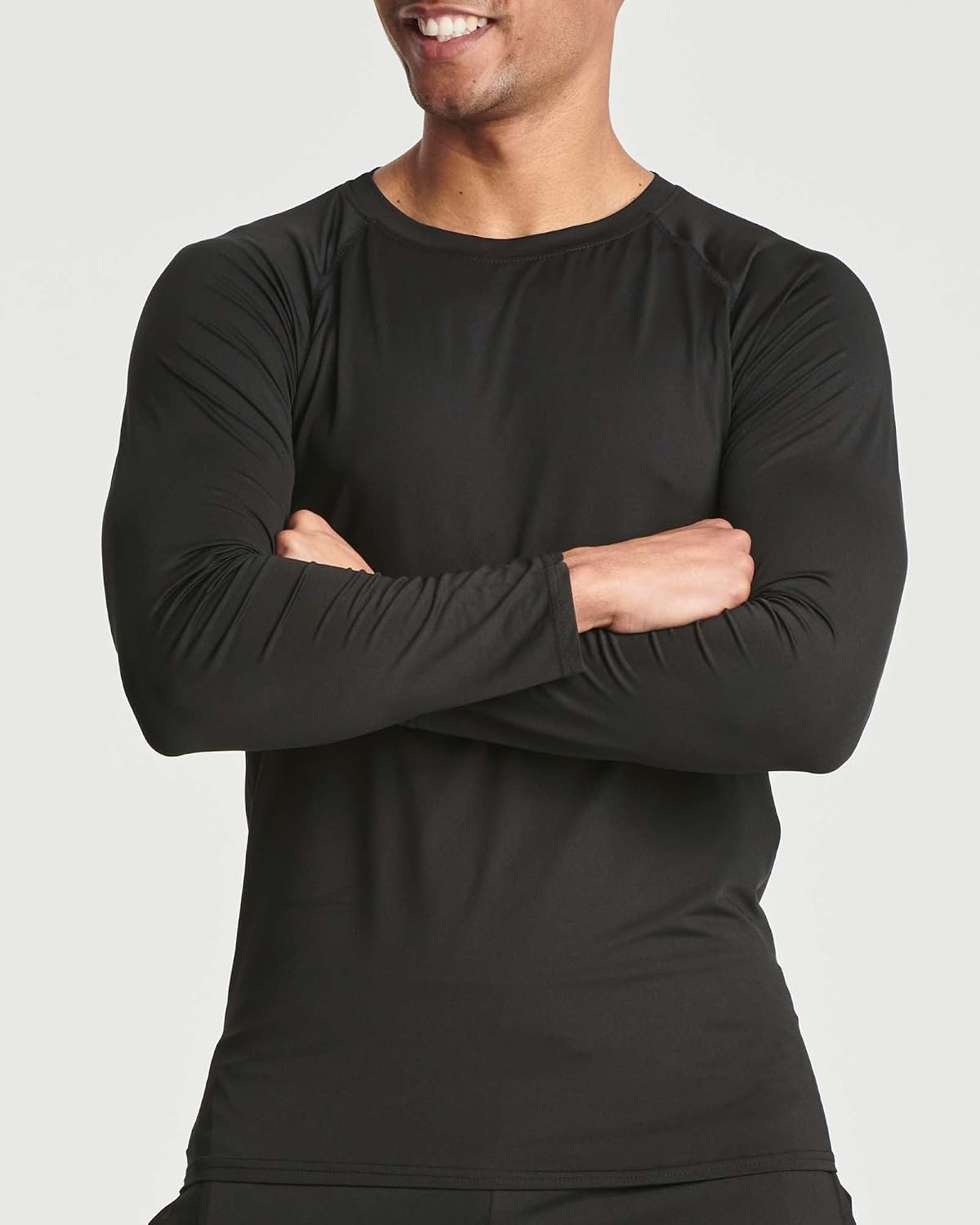 image:image4 Pack Mens Compression Shirts Long Sleeve Undershirts Base Layer Gym TopsSet C