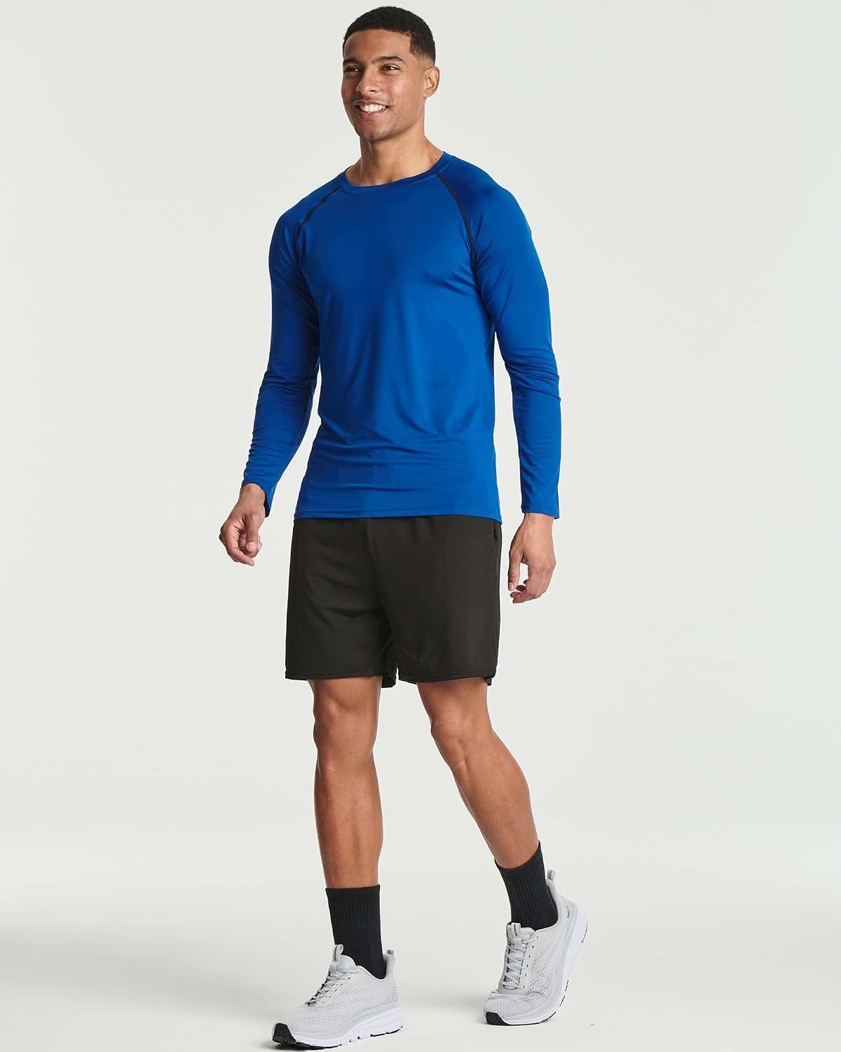image:image4 Pack Mens Compression Shirts Long Sleeve Undershirts Base Layer Gym TopsSet D