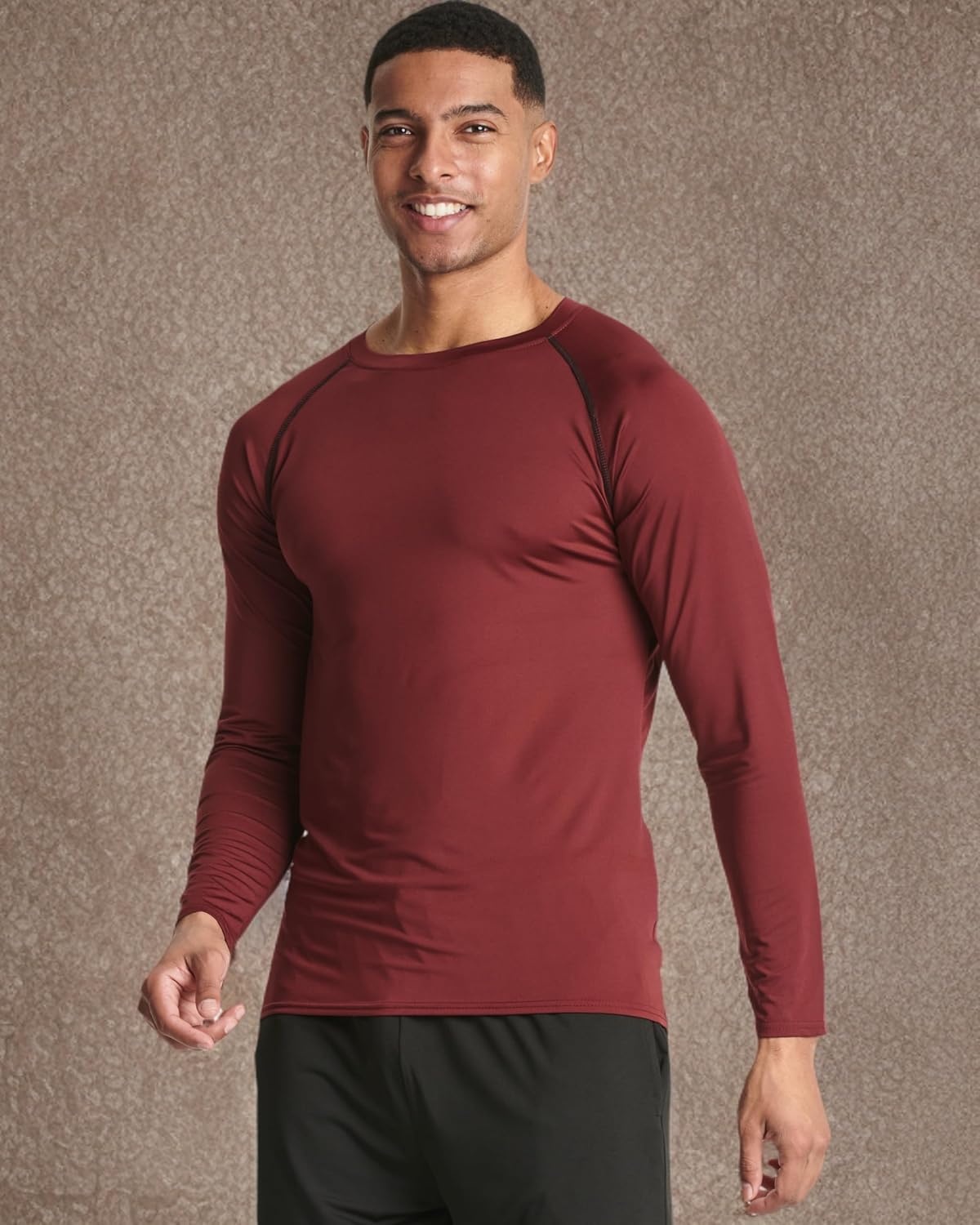 image:image4 Pack Mens Compression Shirts Long Sleeve Undershirts Base Layer Gym TopsSet E