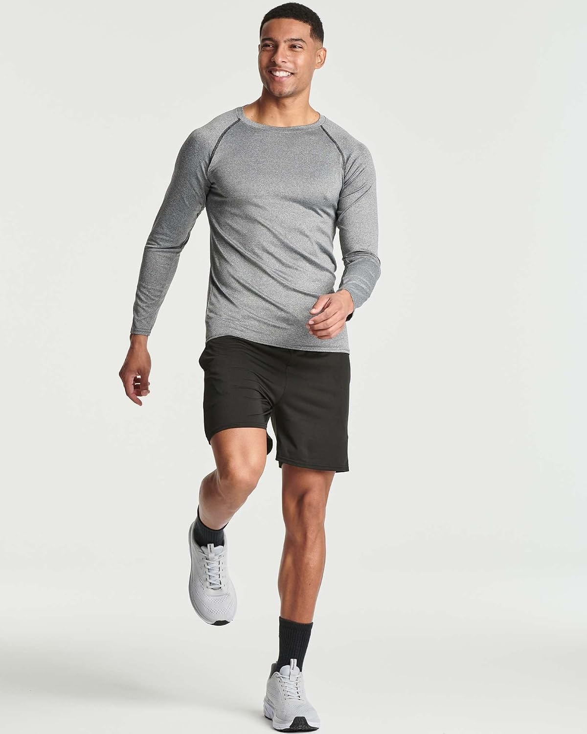 image:image4 Pack Mens Compression Shirts Long Sleeve Undershirts Base Layer Gym TopsSet E