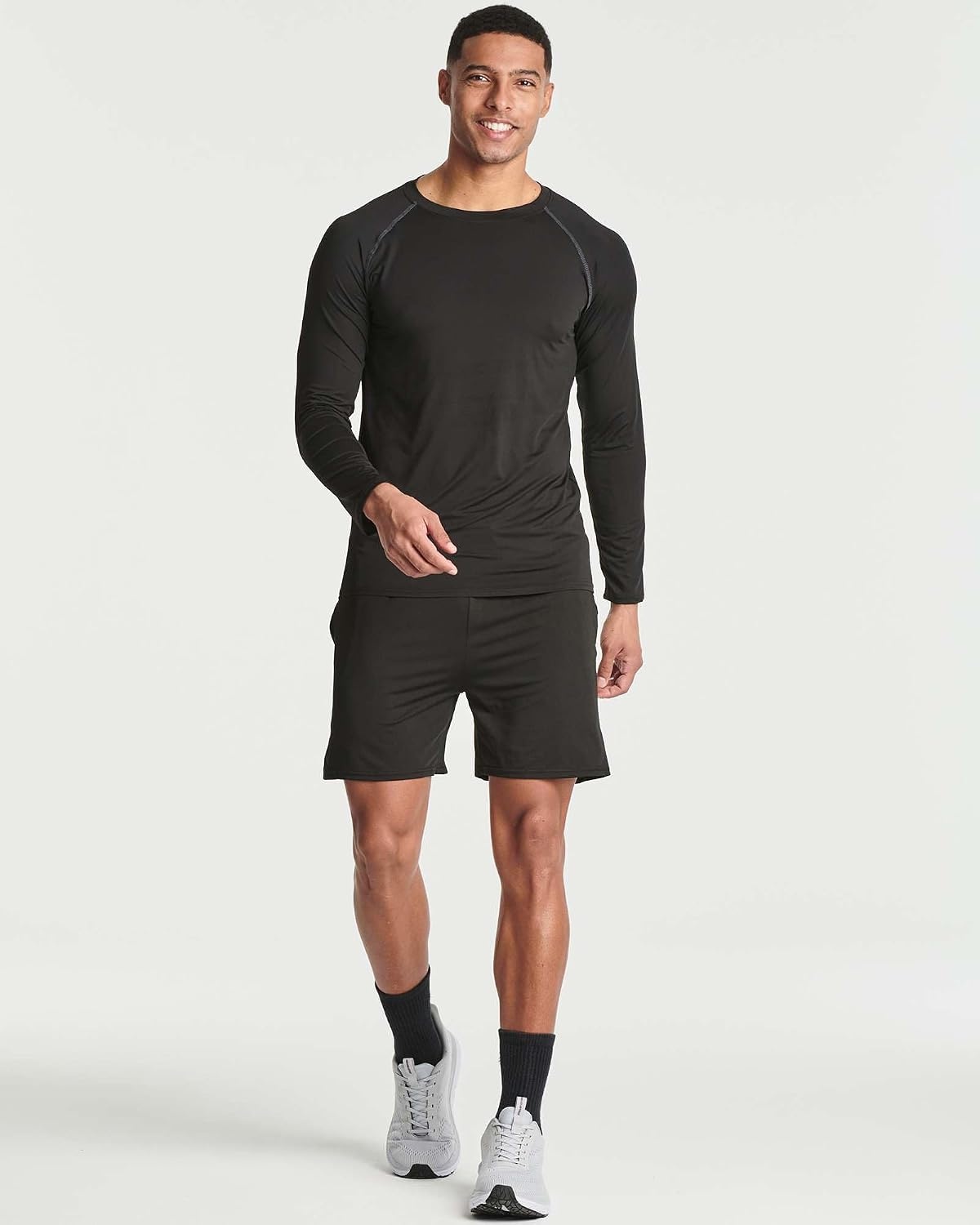 image:image4 Pack Mens Compression Shirts Long Sleeve Undershirts Base Layer Gym TopsSet F