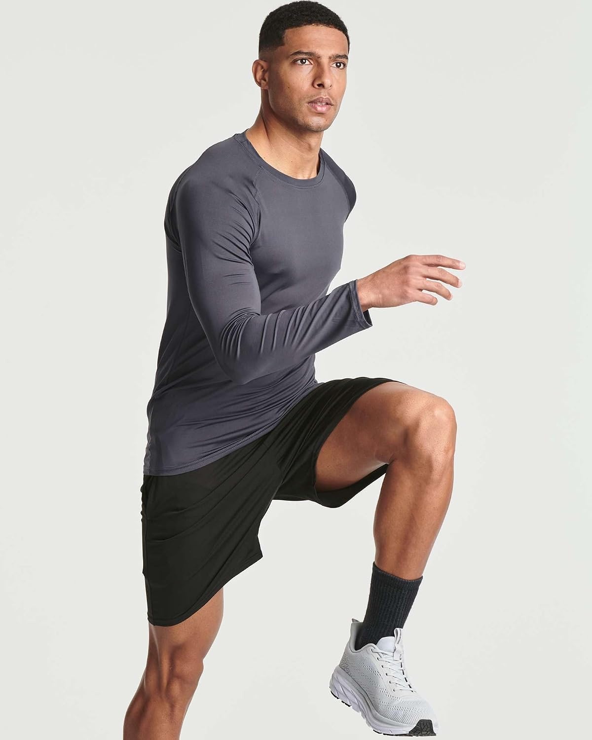 image:image4 Pack Mens Compression Shirts Long Sleeve Undershirts Base Layer Gym TopsSet G