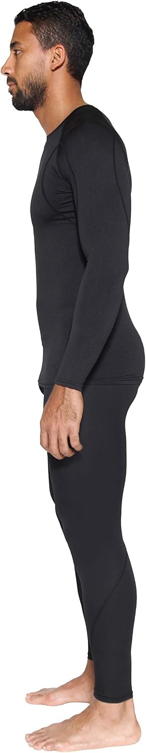 image:image4 Pack Mens Compression Shirts Long Sleeve Undershirts Base Layer Gym TopsSet a