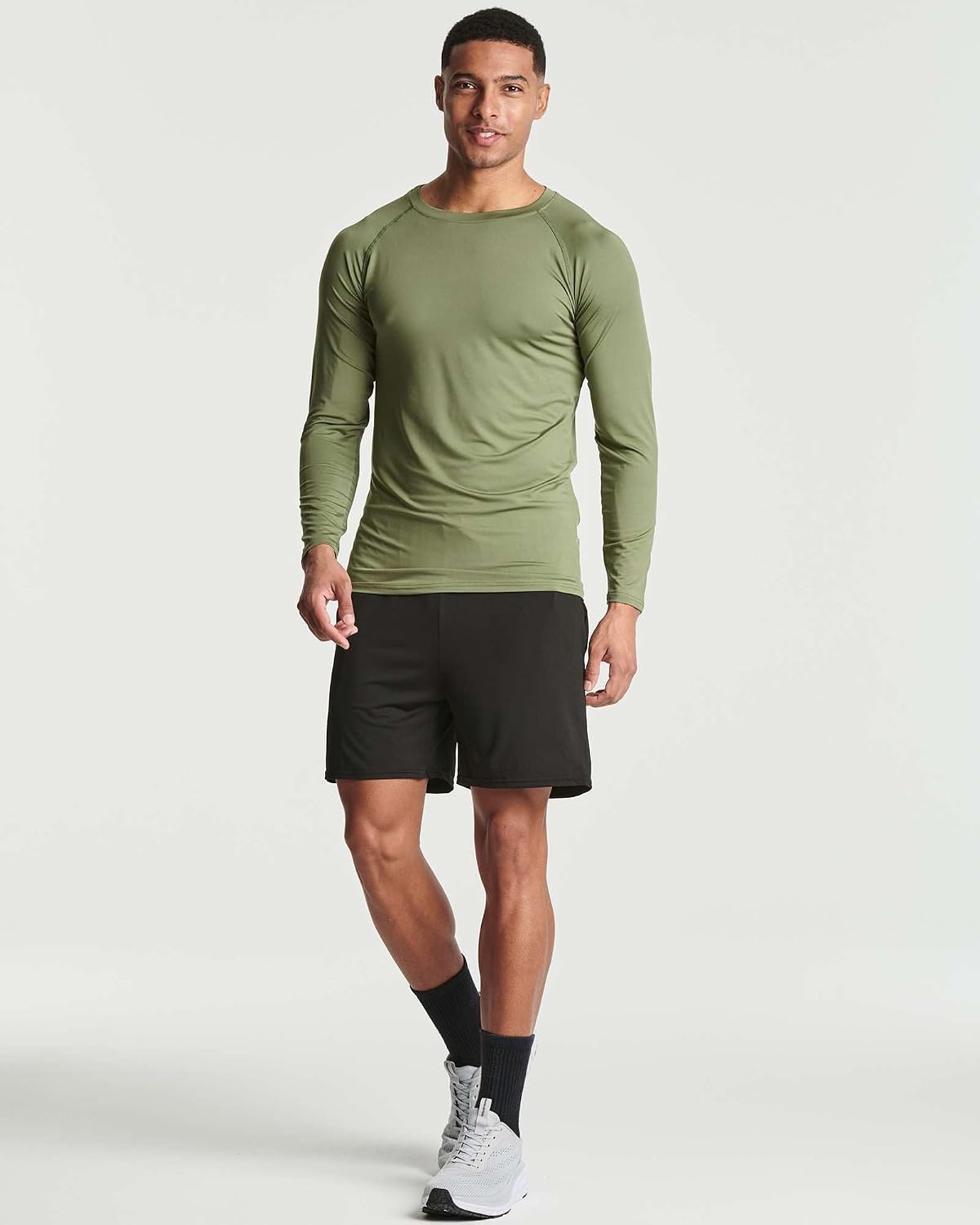 image:image4 Pack Mens Compression Shirts Long Sleeve Undershirts Base Layer Gym TopsSet a