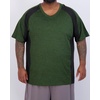 3 Pack Men’s Big & Tall Dry Fit V Neck T Shirts Athletic Workout Gym Tees(Set 4)