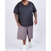 3 Pack Men’s Big & Tall Dry Fit V Neck T Shirts Athletic Workout Gym Tees(Set 4)
