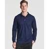 3 Pack Mens Long Sleeve Polo Shirts Dry Fit Golf Work Casual Collared Tops(Set 3)