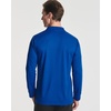 3 Pack Mens Long Sleeve Polo Shirts Dry Fit Golf Work Casual Collared Tops(Set 7)