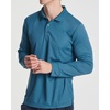 3 Pack Mens Long Sleeve Polo Shirts Dry Fit Golf Work Casual Collared Tops(Set 8)