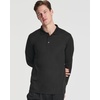 3 Pack Mens Long Sleeve Polo Shirts Dry Fit Golf Work Casual Collared Tops(Set 9)