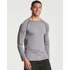 4 Pack Mens Compression Shirts Long Sleeve Undershirts Base Layer Gym Tops(Set D)