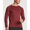 4 Pack Mens Compression Shirts Long Sleeve Undershirts Base Layer Gym Tops(Set E)