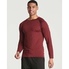 4 Pack Mens Compression Shirts Long Sleeve Undershirts Base Layer Gym Tops(Set E)