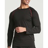 4 Pack Mens Compression Shirts Long Sleeve Undershirts Base Layer Gym Tops(Set F)