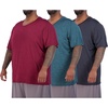 3 Pack Men’s Big & Tall Dry Fit V Neck T Shirts Athletic Workout Gym Tees(Set 1)