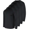 4 Pack Mens Compression Shirts Long Sleeve Undershirts Base Layer Gym Tops(Set C)