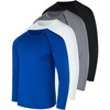 4 Pack Mens Compression Shirts Long Sleeve Undershirts Base Layer Gym Tops(Set D)