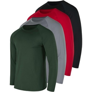 4 Pack Mens Compression Shirts Long Sleeve Undershirts Base Layer Gym Tops(Set H)