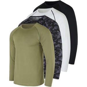 4 Pack Mens Compression Shirts Long Sleeve Undershirts Base Layer Gym Tops(Set a)