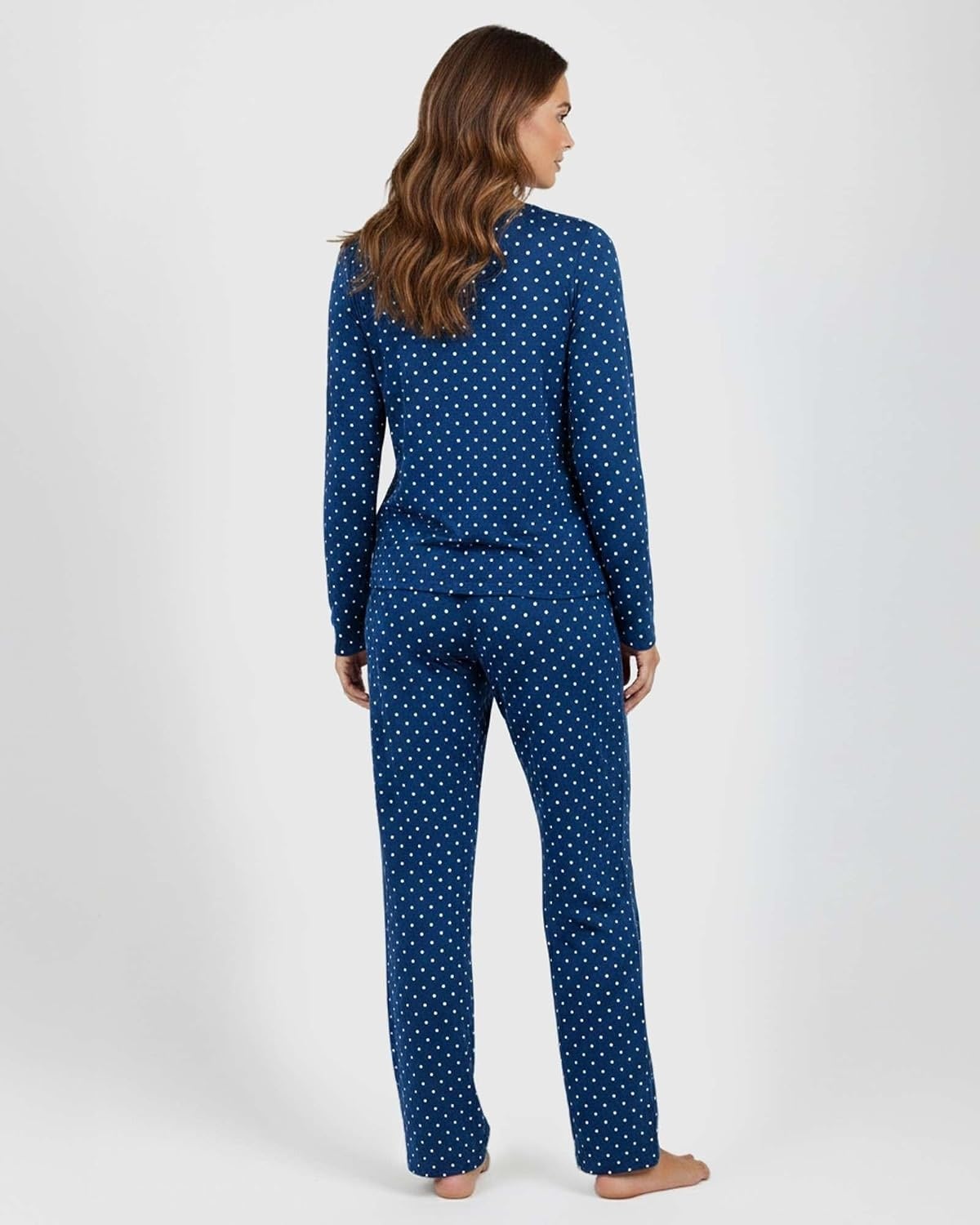 image:image2 Pack Womens Pajama Sets Long Sleeve Sleepwear Comfy Cute Loungewear PJSet B Blue Burgundy