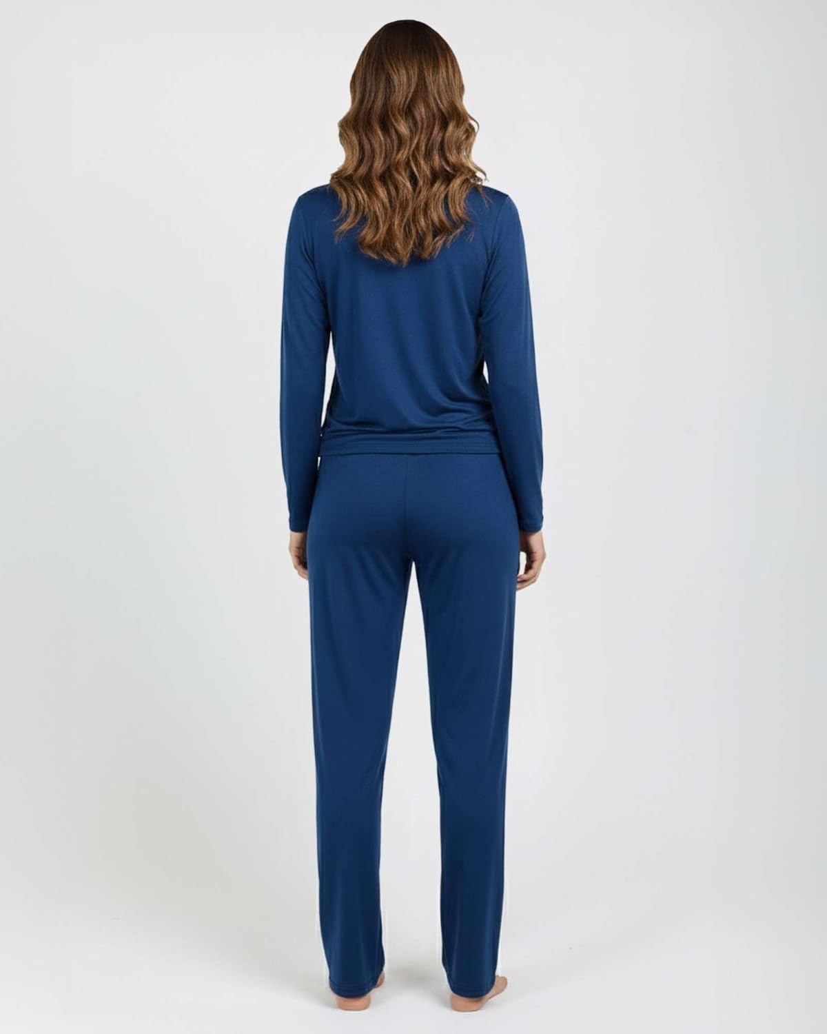 image:image2 Pack Womens Pajama Sets Long Sleeve Sleepwear Comfy Cute Loungewear PJSet G Blue Pink
