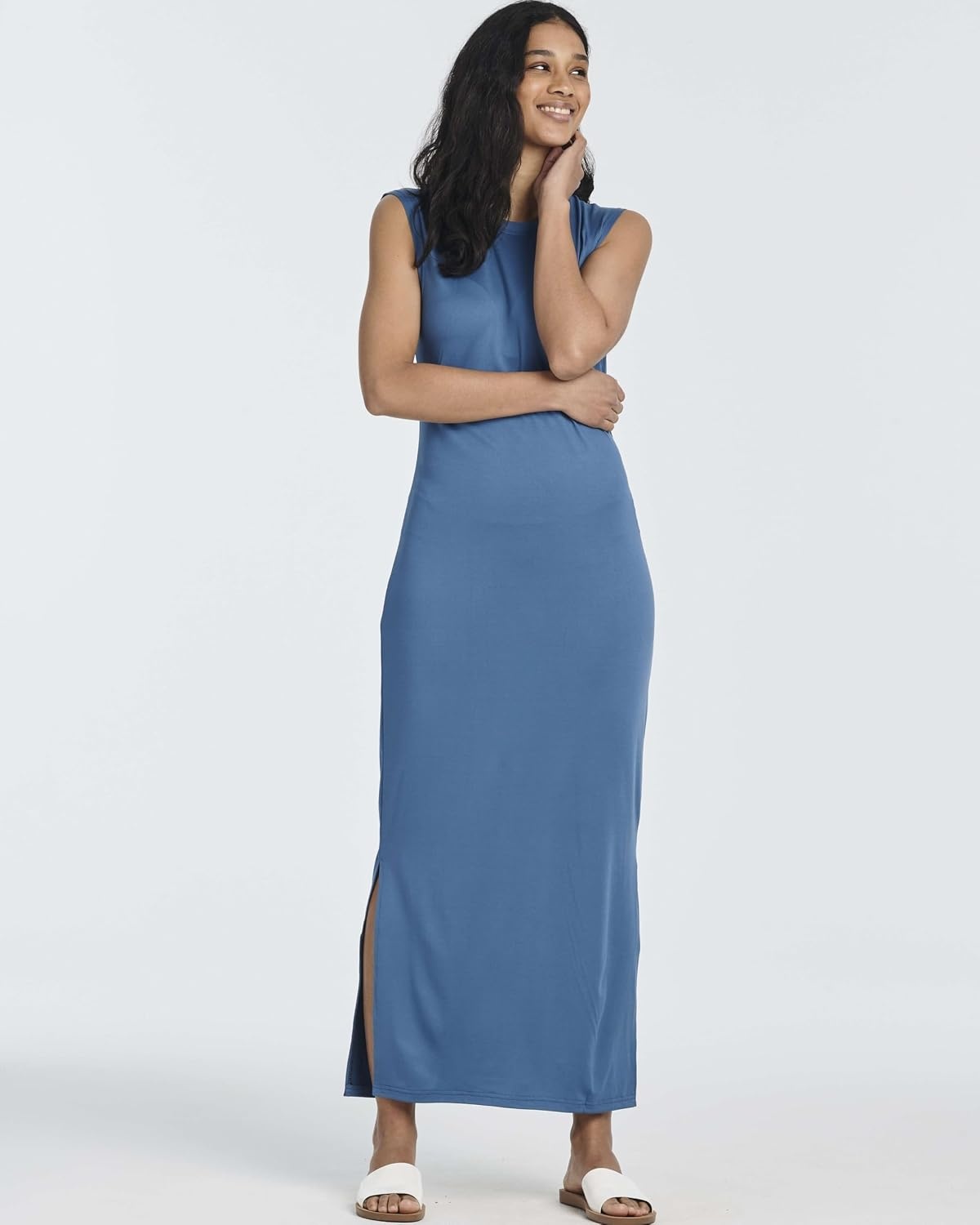image:image3 Pack Womens Maxi Tank Dress Sleeveless Sundress Long Casual Beach PocketSet 3