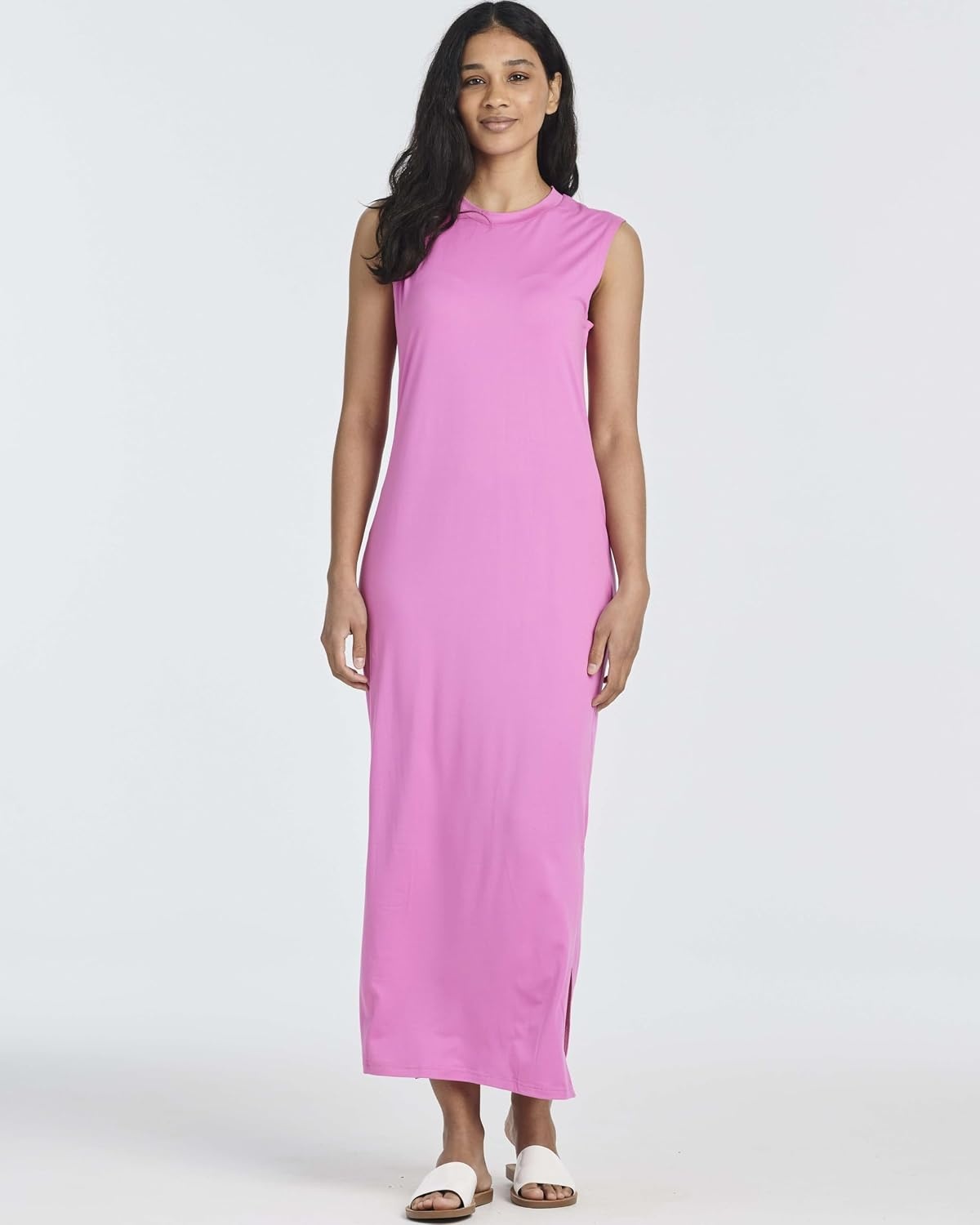 image:image3 Pack Womens Maxi Tank Dress Sleeveless Sundress Long Casual Beach PocketSet 5